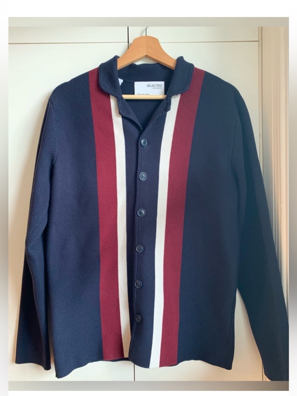 SELECTED HOMME Navy Knit Cardigan